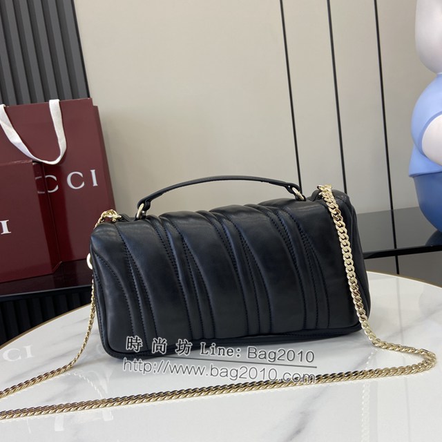 Gucci專櫃古馳最新款Milano系列小號手提包鏈條女包 jh2378型號：806016